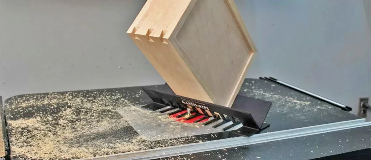 Small projects are easily routed at the router table. Larger projects are better suited for using the handheld router with the box clamped securely to your bench.