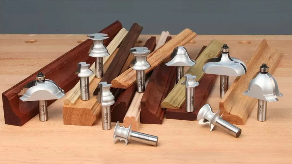 17th Century Router Bits from Infinity Cutting Tools can create a wide variety of classic trim and molding details for your furniture projects.