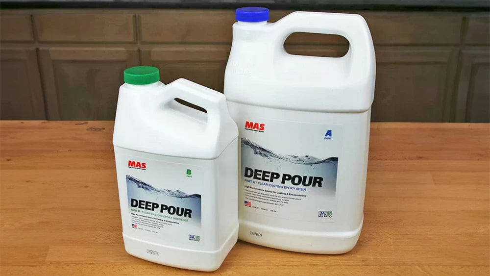 MAS Deep Pour Epoxy can be poured in layers up to 1