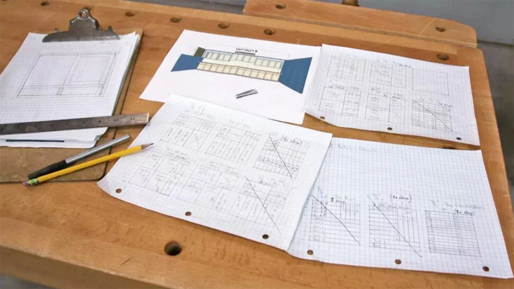 Before starting any major project like cabinets, take the time to develop your materials list and cutting diagrams to keep things organized.