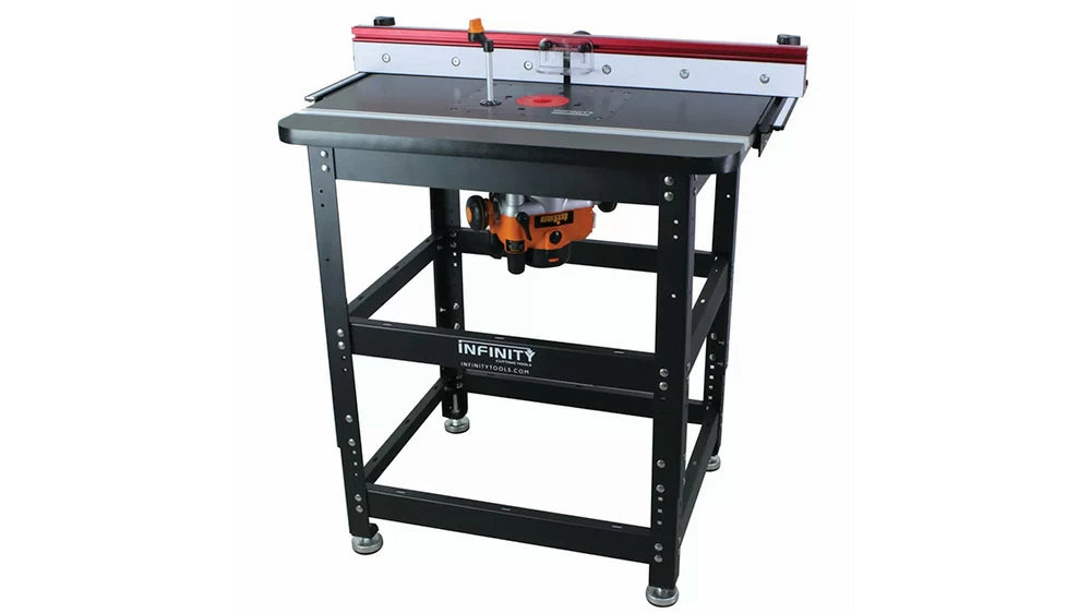 Our Professional Router Table Package (RTP-103) makes the perfect addition to any woodworking shop. Featuring our exclusive adjustable-height Heavy Duty Tool Stand (HDTS-001), it comes with everything you need for professional results.