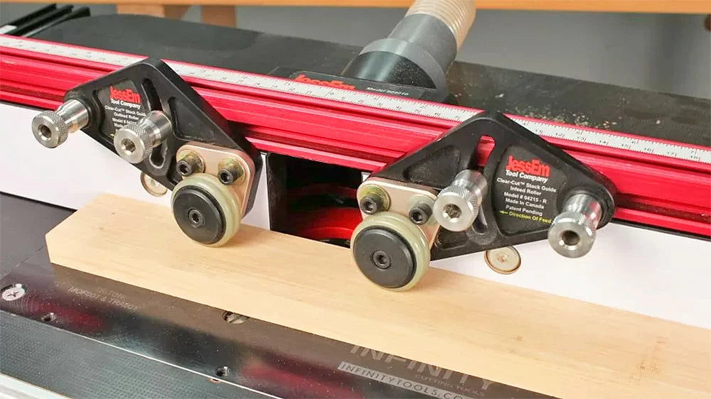 JessEm's Clear-Cut stock guides make for smooth, accurate cuts on the router table.