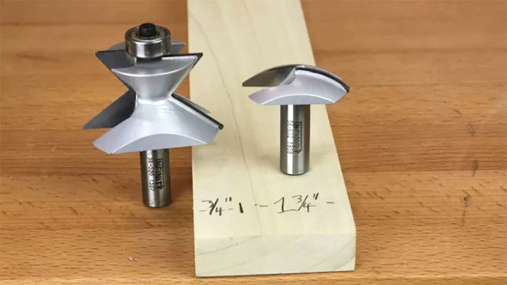 Making a simple cove crown molding is easy using the Infinity Crown Molding Edge Router Bit (#56-520) and the Infinity 1-3/4