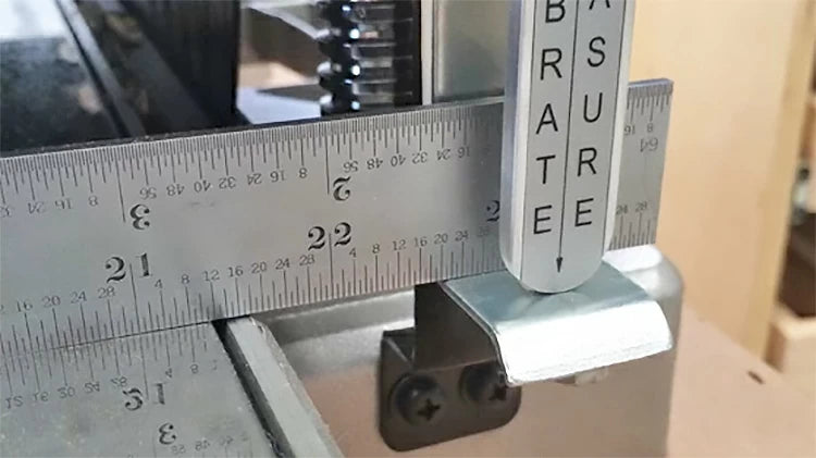 You must align the foot of your scale with your planer's bed during set-up. The closer you can get here means the tighter your calibration set-up tolerances will be.