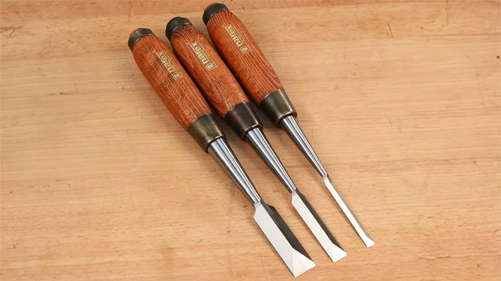 Narex dovetail chisels are available individually, or in a 3-Pc set (101-809).
