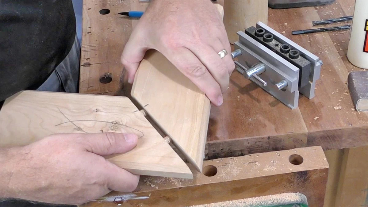 Self-centering dowel jig makes accurate joinery simple.