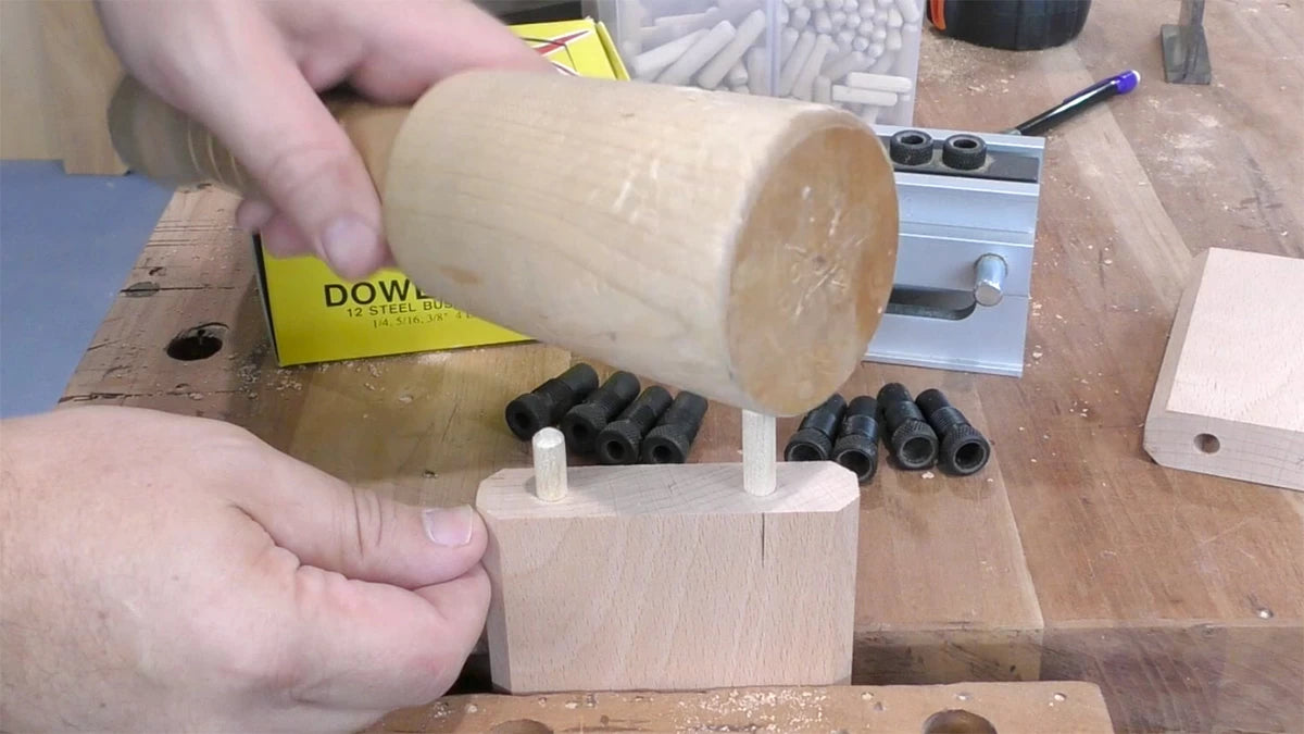 Adding the dowel(s).