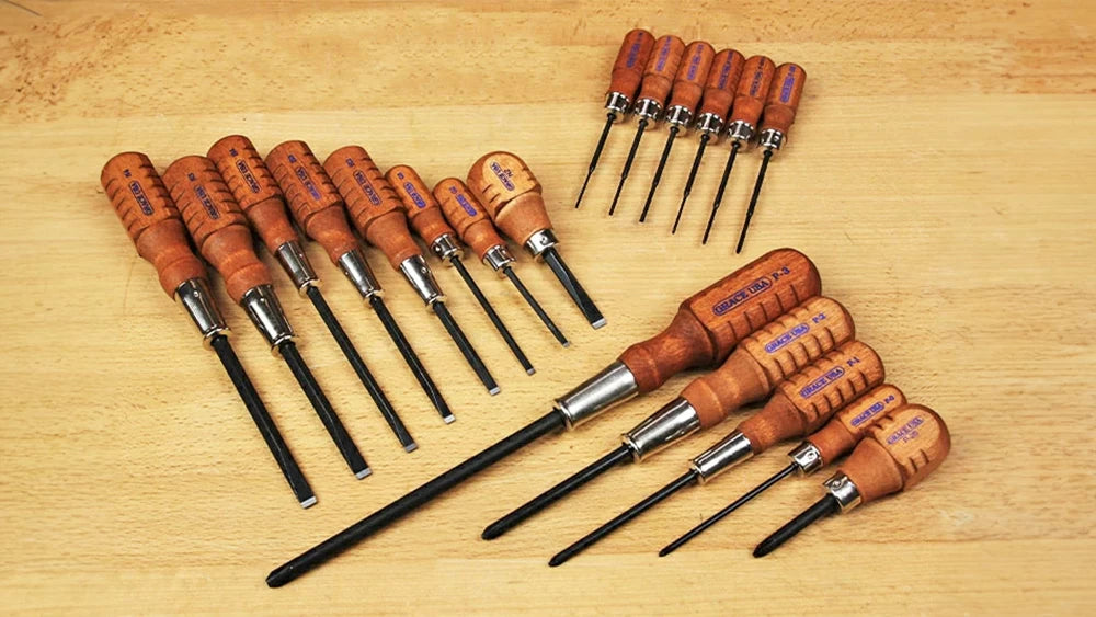 Grace USA makes a set of premium Phillips, Slotted and Micro-sized Screwdrivers for every workshop need.