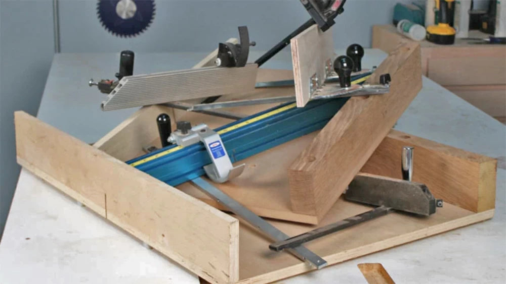 The Incra Miter 5000 Miter Sled effectively eliminates all of your crosscut sleds and miter gauges.
