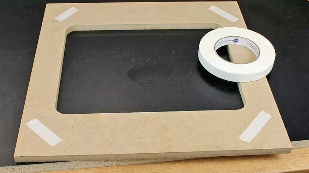 The heart of this package is the Infinity 115-020 MDF template. It provides just enough clearance so the plate can be installed and removed from the opening without damaging the top, but tight enough so the plate won't move once it's installed.