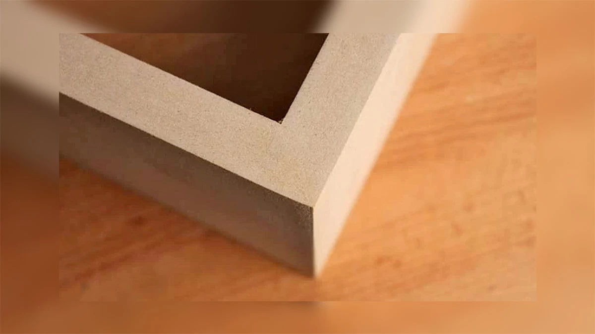 Take a close look at the lapped miter in this MDF. The joint is almost invisible!