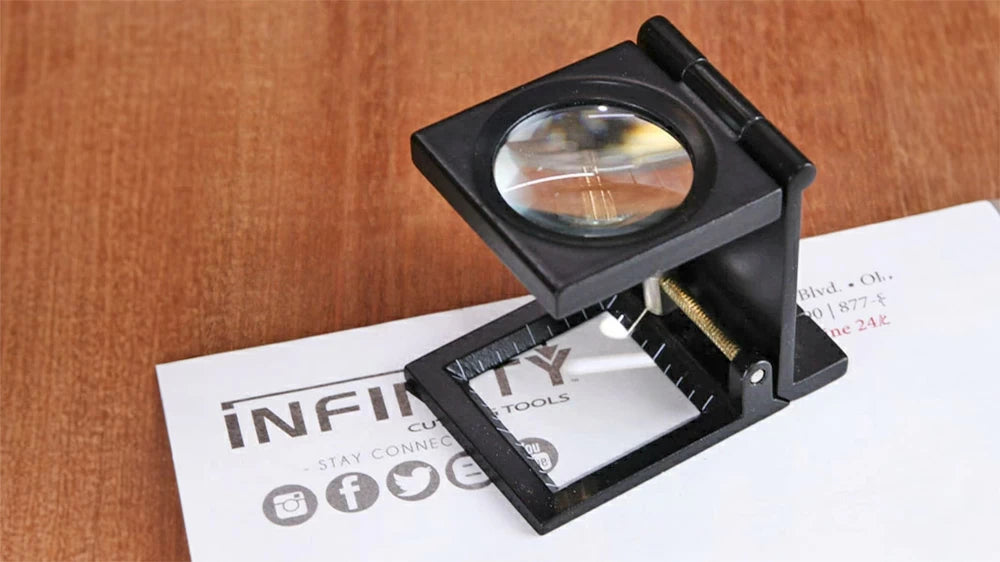 The Infinity Tools 6X Folding Loupe Magnifier (100-138) is a powerful magnifier that folds up for safe and easy storage.