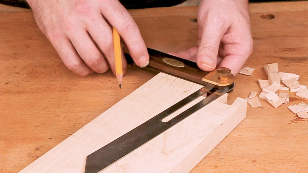 The sliding bevel is also the perfect tool for laying out dovetail angles.