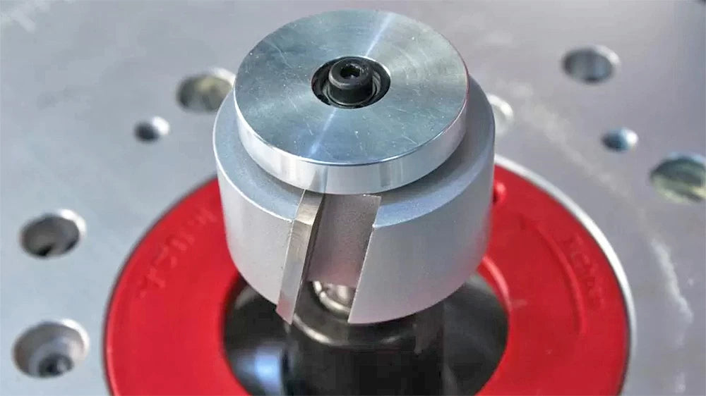 The Mega-Rabbet Router Bit and Bearing Set features a 2