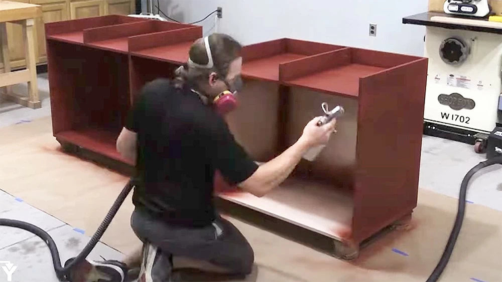 UsTaking the extra time to sand and finish the Miter Saw Station really takes it to the next level and give you a chance to hone your finishing skills. The General Finishes Tuscan Red Milk Paint looks great!