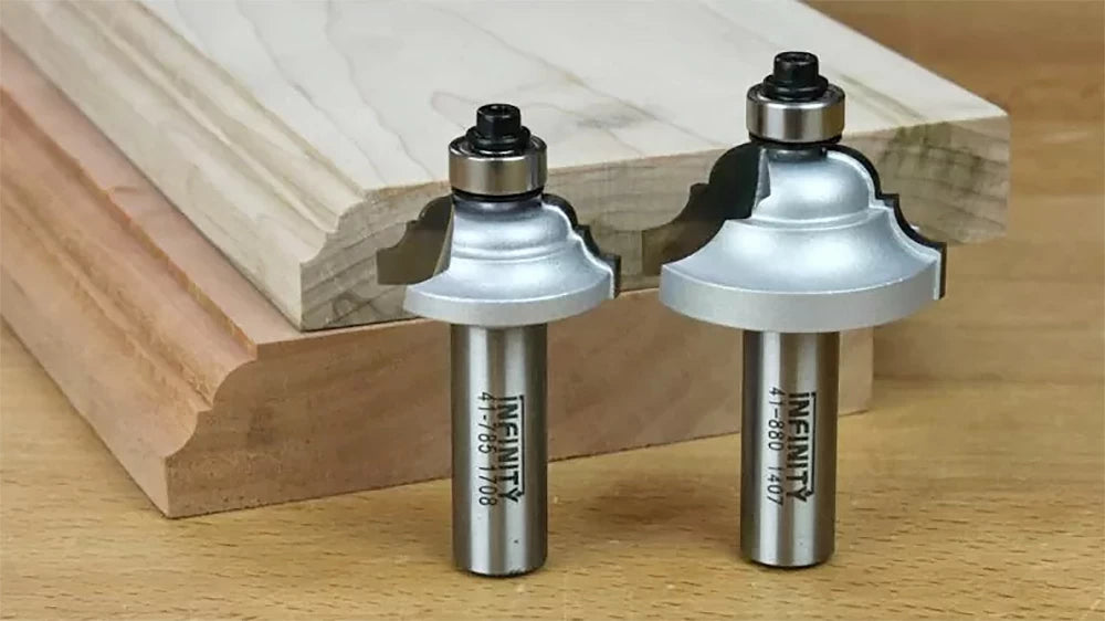 Double Roman ogee router bits.