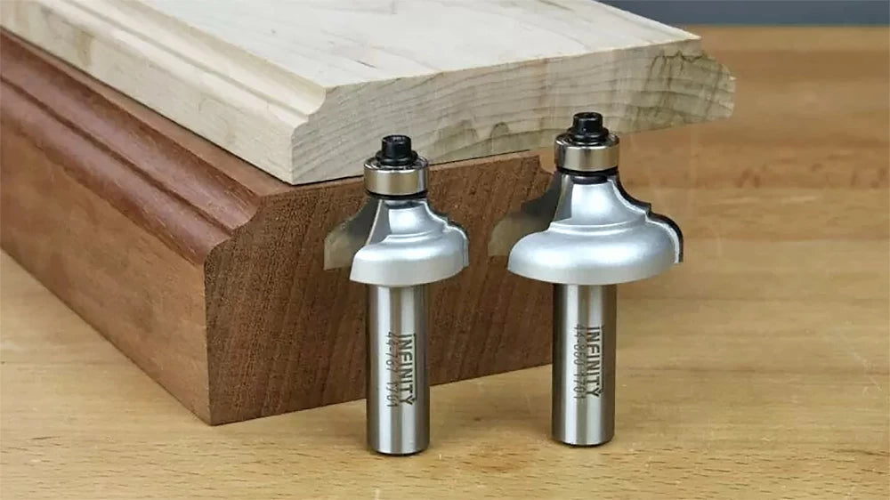 Double classic ogee router bits.