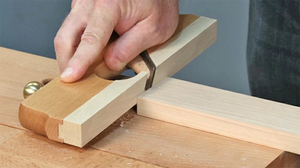 A skew rabbet plane is designed to slice through end grain, such as the shoulders of a tenon.