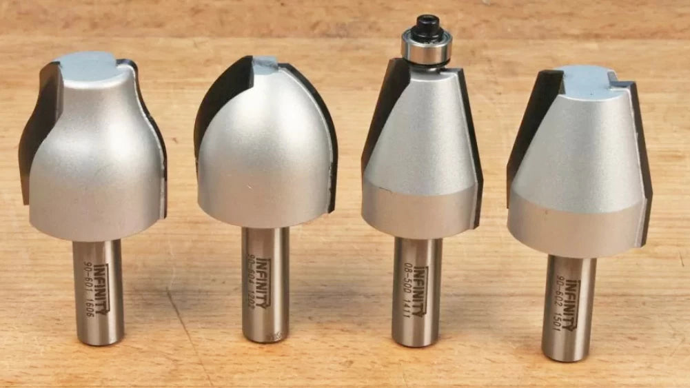 Vertical raised-panel router bits are a great solution for making raised panels for cabinet doors using a smaller router in the router table.