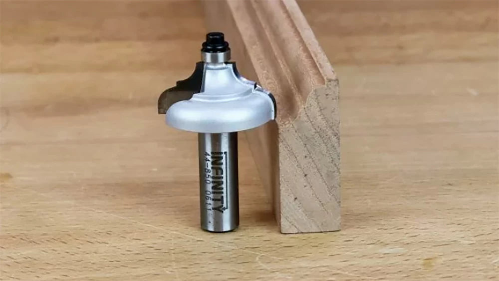 The beading conversion kit can also be used on Infinity Tools ogee profile bits to create an extra level of fine detail.