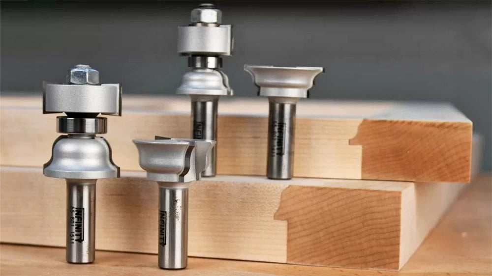 The 55-802 Window Sash Jr. router bit set allows you to make a thinner sash but requires a different procedure for creating the tenons.