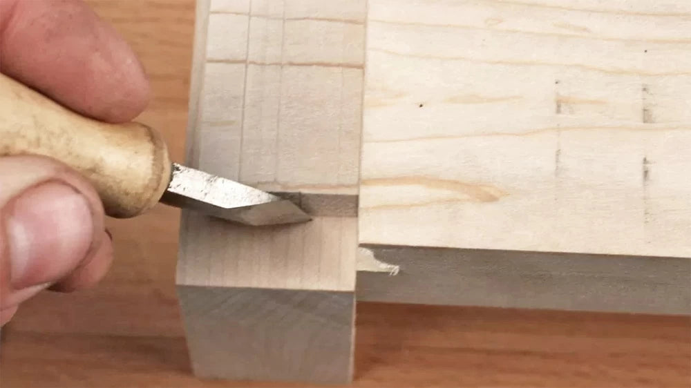 Using the tenon itself to mark the other sides makes the job quick and accurate.