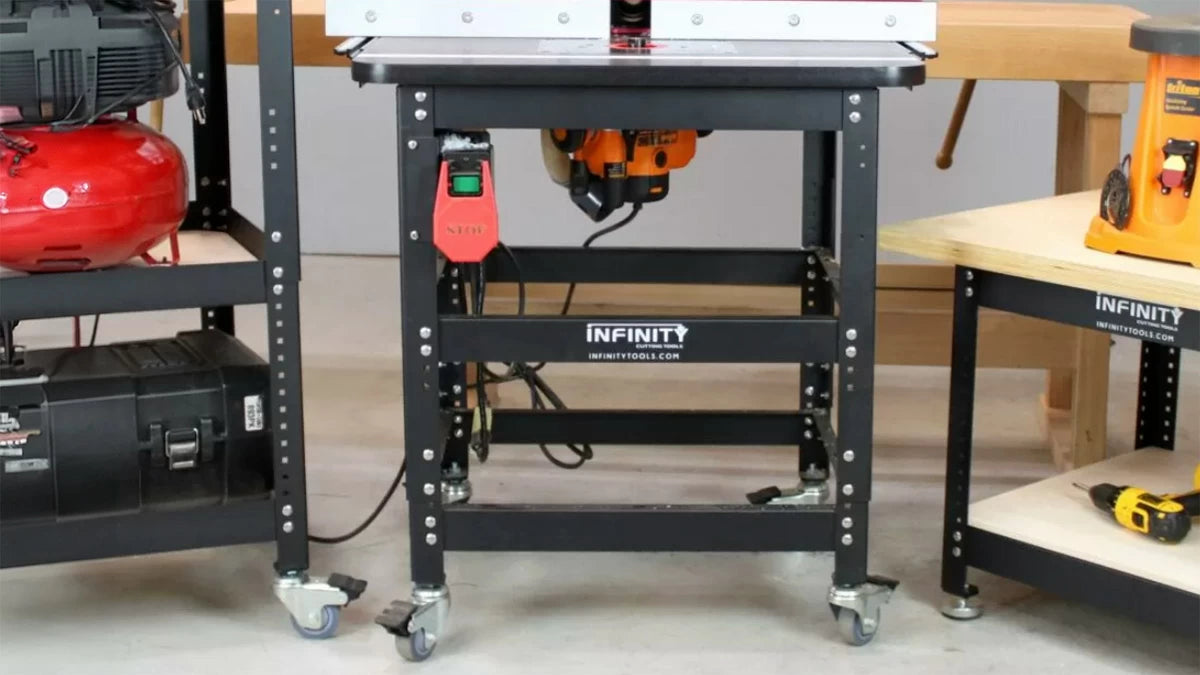 The Infinity Tools Heavy Duty Tool Stand (HDTS-001) can be configured from low to high and will serve many purposes in the shop. The same stand, setup anyway you want it!