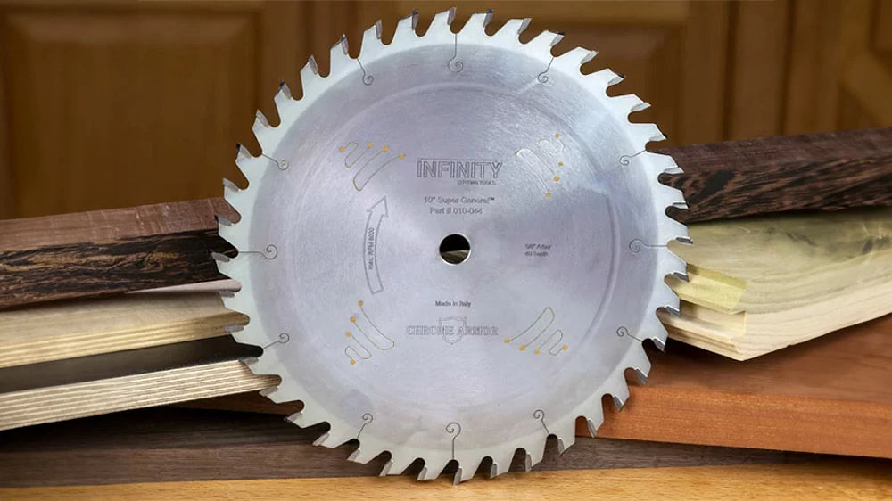 If there's a table saw blade that's used the most by woodworkers, it has to be a combination table saw blade. For the majority of cuts at the table saw, a combination blade will do the job with great results.