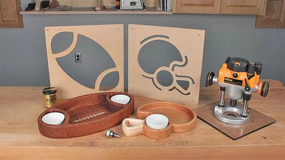 It only takes a few basic woodworking tools to make an impressive serving tray for your next event, whether it be Gameday or Christmas Eve!