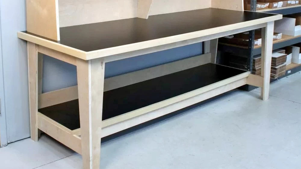 The base of this sturdy workstation would make a great table or work surface on its own.