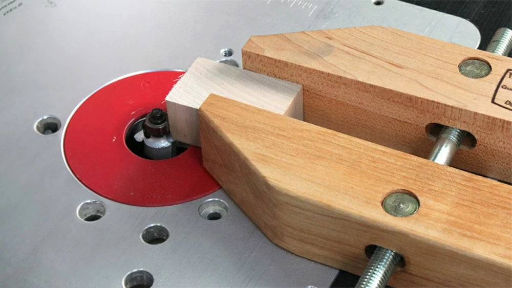 Small pieces can be tough to hang onto. Hand screw clamps add stability and safety.