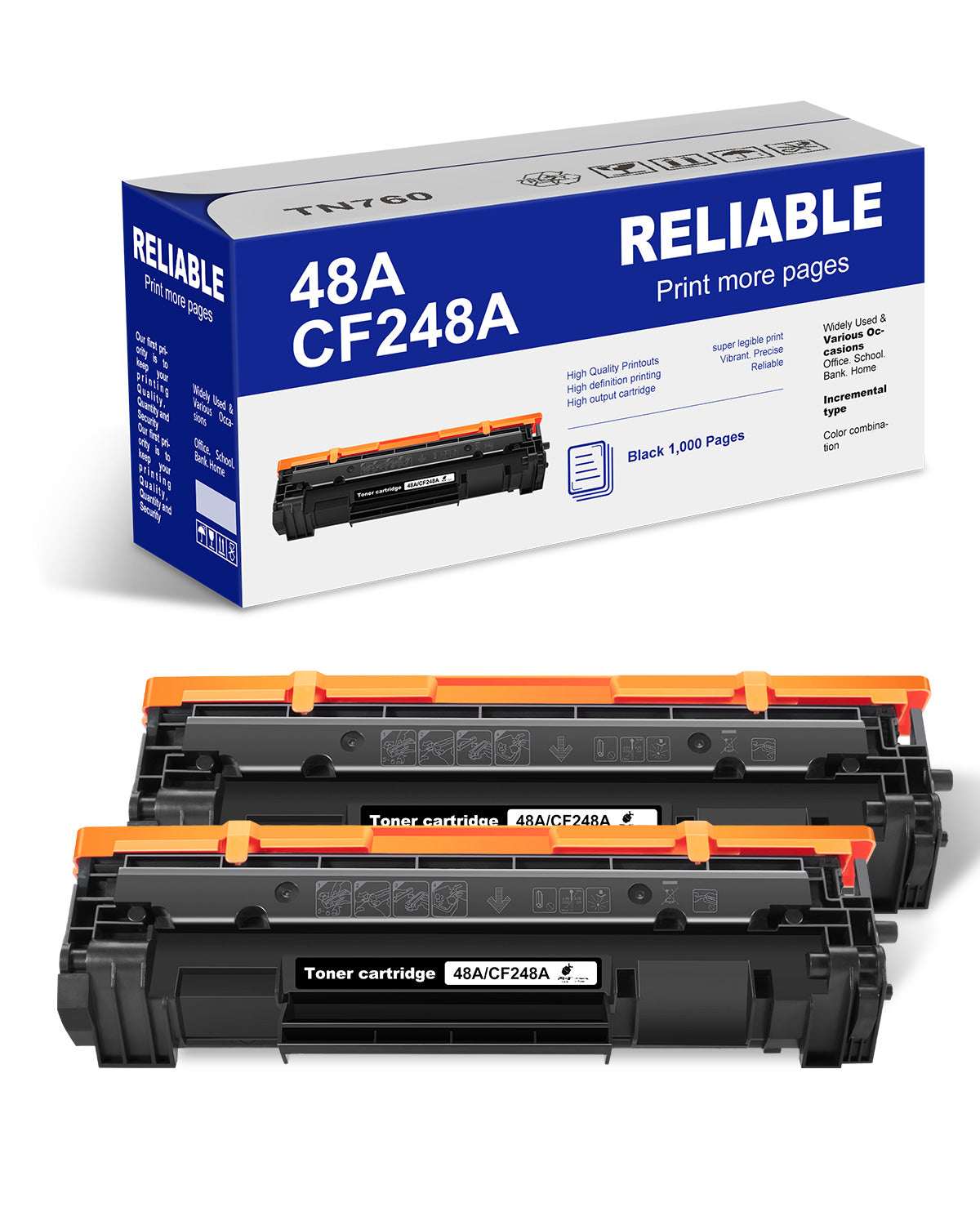 48A Toner Replacement for HP 48A Black Toner Cartridge Works wi –