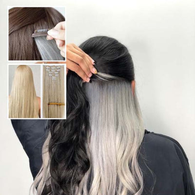 Extensions cheveux à clip longue tenue