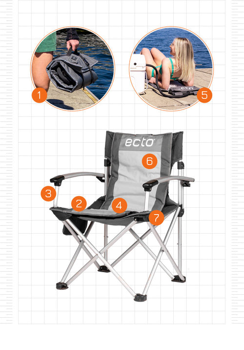 Ecto : Portable camping chair that stays cool anywhere