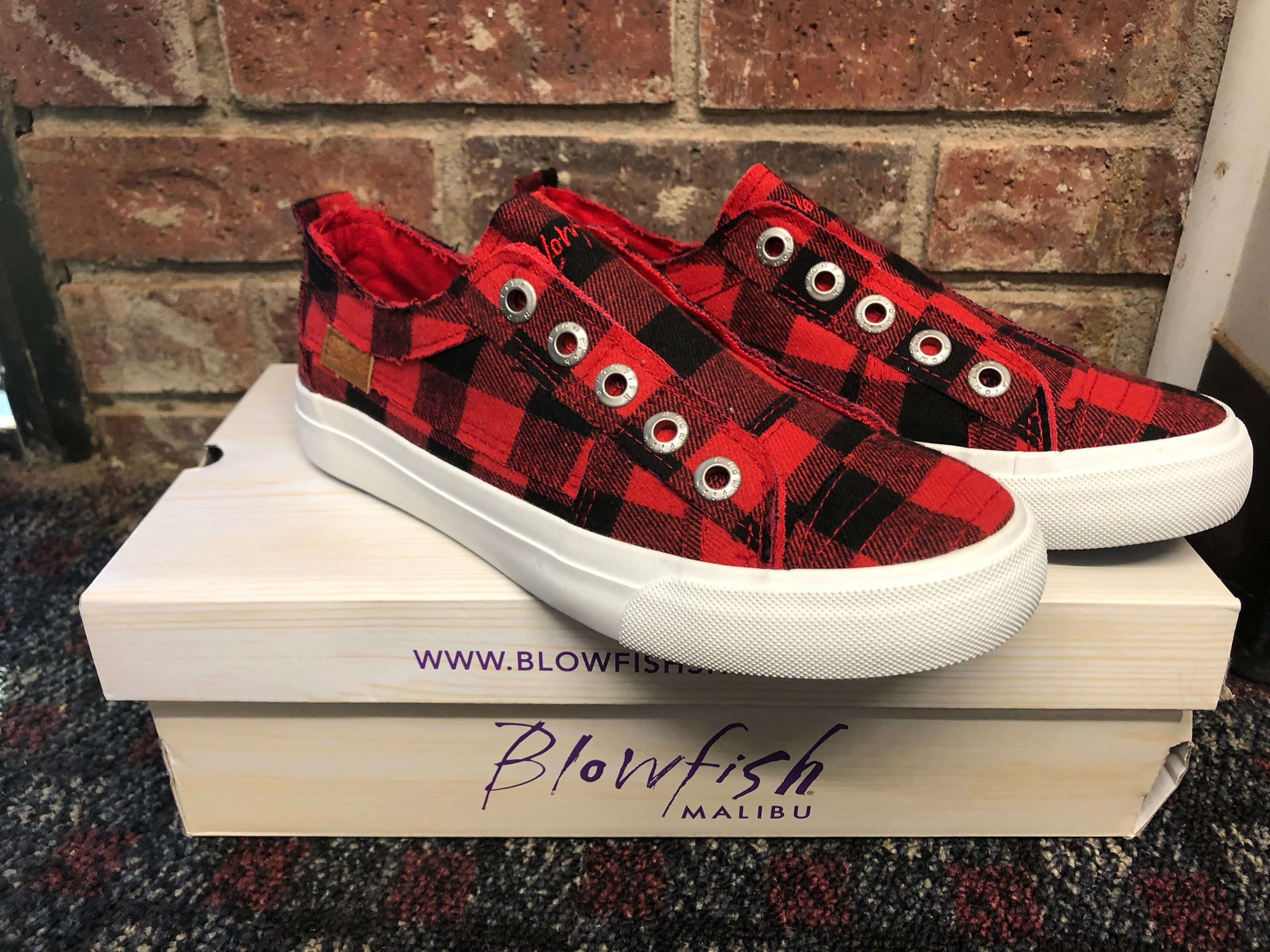 plaid blowfish sneakers