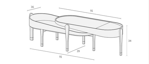 1/2 Coffee Table