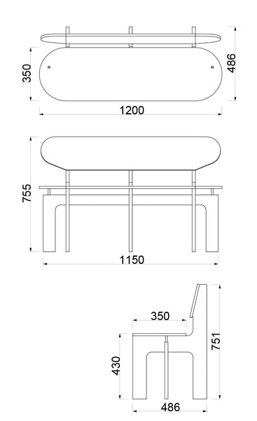 89 Degree Bench 長椅