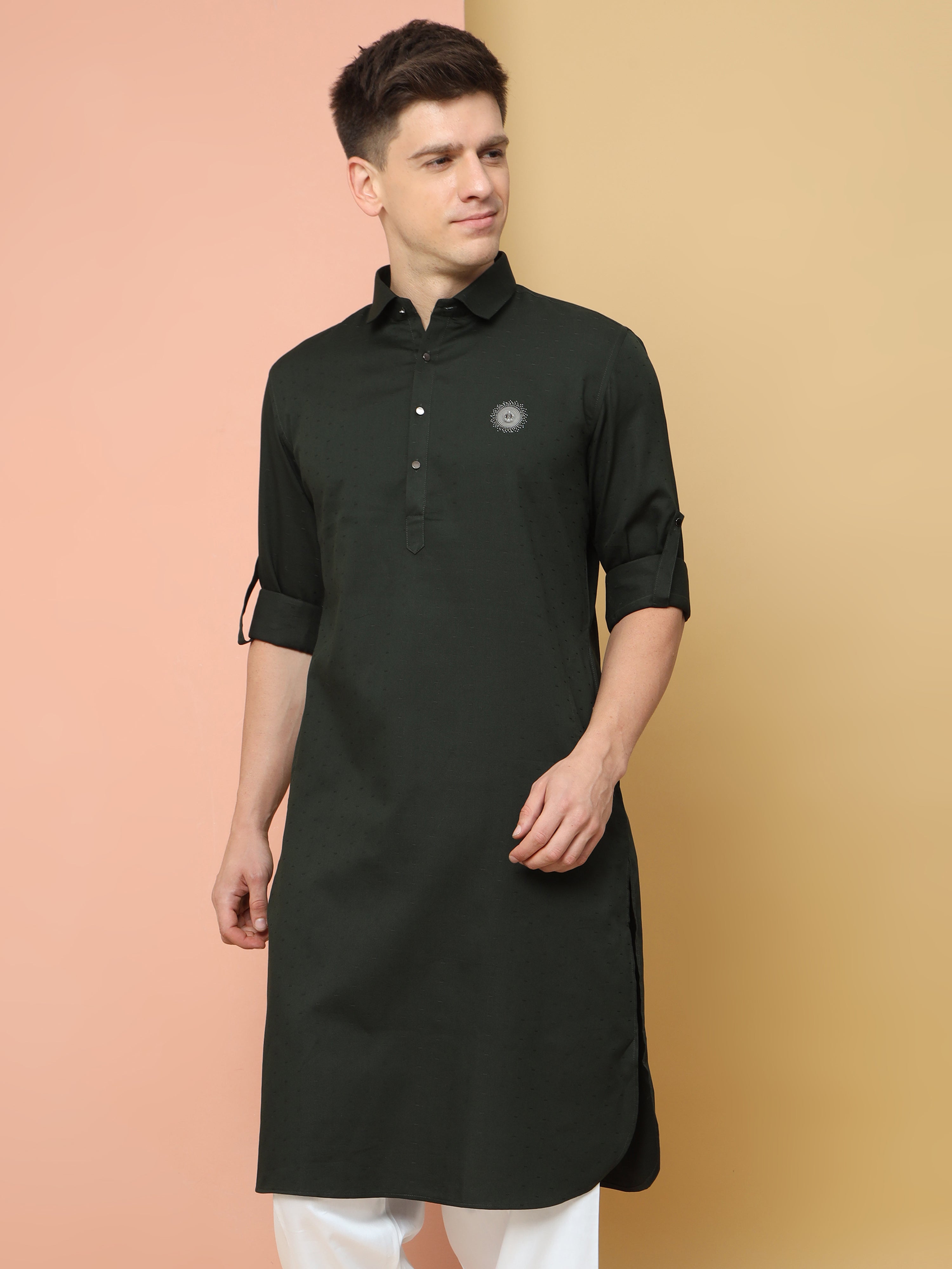 BLACK PATHANI KURTA SET Aswan