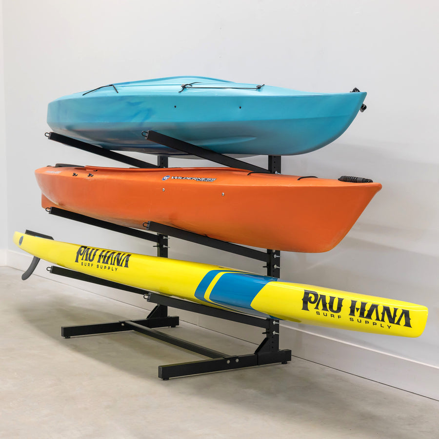 Bonnlo Kayak Stand Freestanding, Storage Rack for Two-Kayak, Canoe