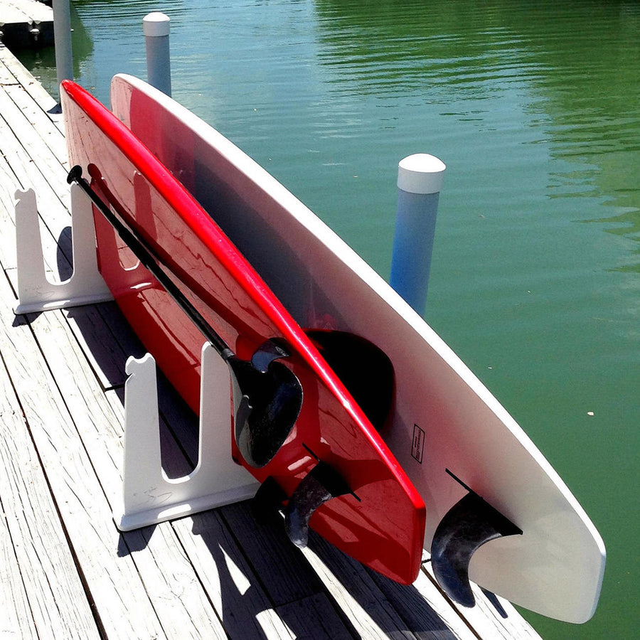 Weatherproof Sup Rack for Docks and Piers | Marine Grade | SUPs Up to 4.5 Black / 1 Board / Yes Please (+$50) | StoreYourBoard