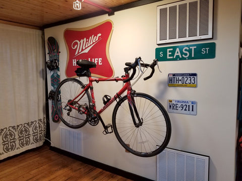 Minimalist Bike Storage for home, garage or shed