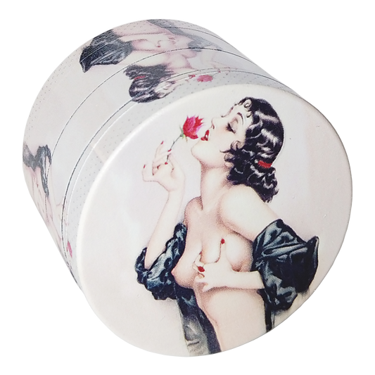 Egyptian Pin Up Girls D2 Aluminum Herb Grinder 2.5 63mm 4 Piece