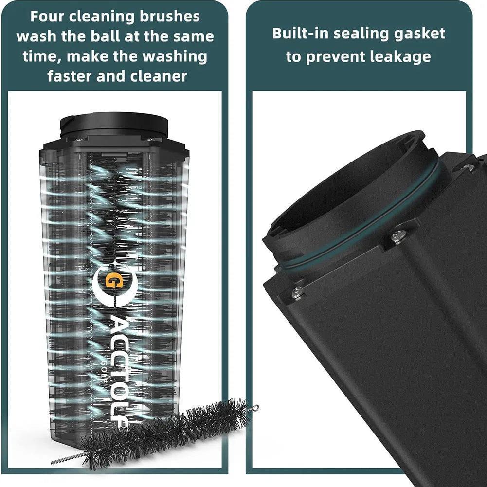 Golf Ball Washer Cleaning Machine with Towel Reusable Cart Cup Holder Portable Golf Bag Cart Cleaner Accessories for Gift - Universal Wellness Group Pty Ltd