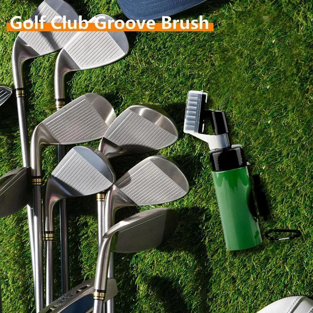 Golf Clubs Cleaning Brush Portable Golf Club Groove Brush with Push Type Water Bottle Water Brush Golf Swing Groove Cleaner - Universal Wellness Group Pty Ltd