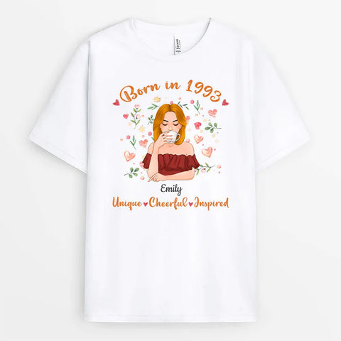 Personalised Born In 1993 T-Shirt