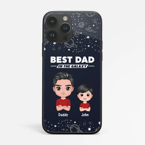 Best Dad In The Galaxy Iphone Phone Case as 18th birthday present for son