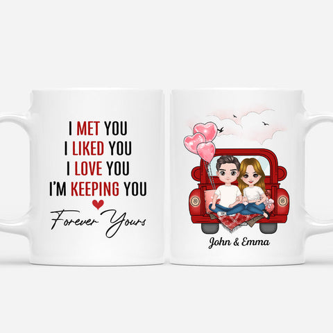 Personalised Forever Yours Mug with first marriage anniversary wishes