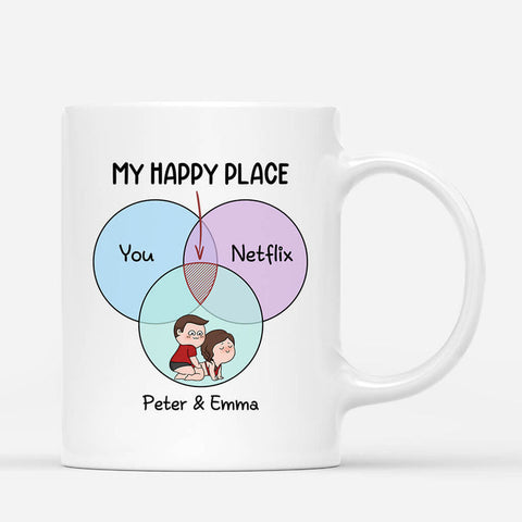 Personalised My Happy Place Mug with 2 year anniversary quotes