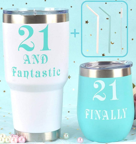 21st Birthday Gift Ideas for Her - Personalised Tumbler