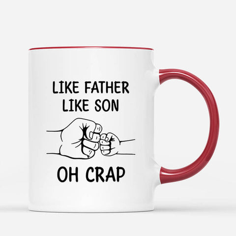 Personalised Like Father Like Son... Oh Crap Mugs as 21st birthday gift ideas for son[product]